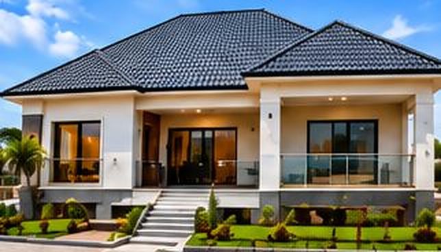 Finished single-storey residence with garden